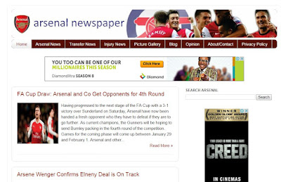 Arsenal Newspaper blog