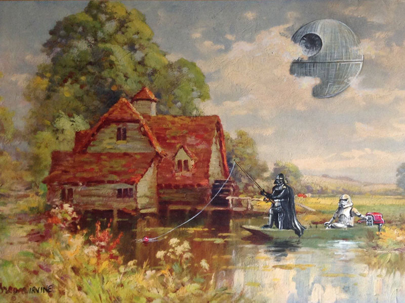 Darth Vader on his day off thrift store painting remixes by david irvine