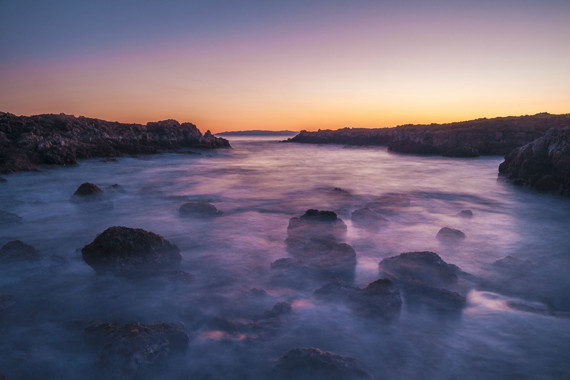 Abalone Cove Rancho Palos Verdes California CA Pacific Ocean water mist dreamy long exposure sunset sunrise