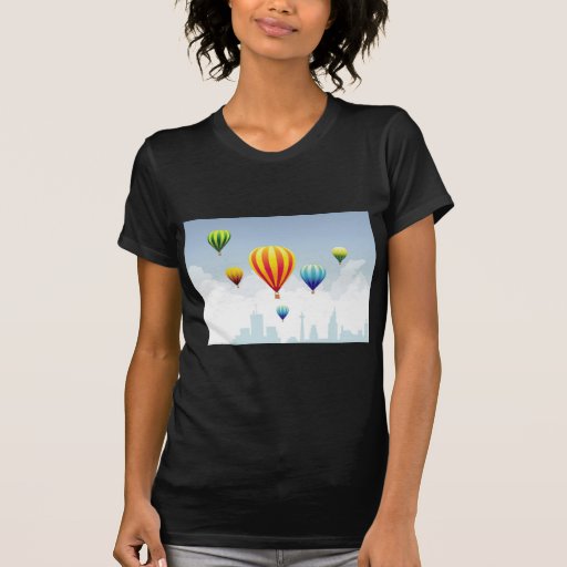 Balloons-&-Cityscape T Shirt