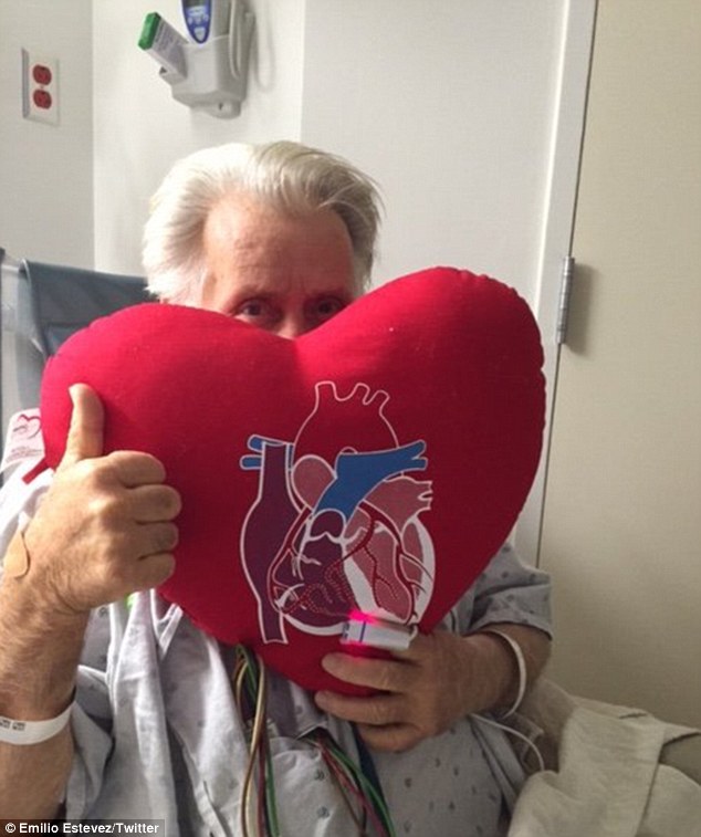 Under the knife: Martin Sheen underwent a quadruple bypass in Los Angeles, California, over the weekend