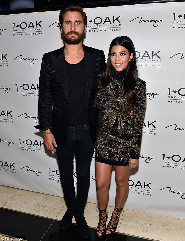 In happier times: Scott and Kourtney are pictured here in May, shortly before ending their nine-year relationship