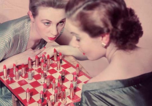 Lipstick Chess photographed by Chaloner Woods, 1955
