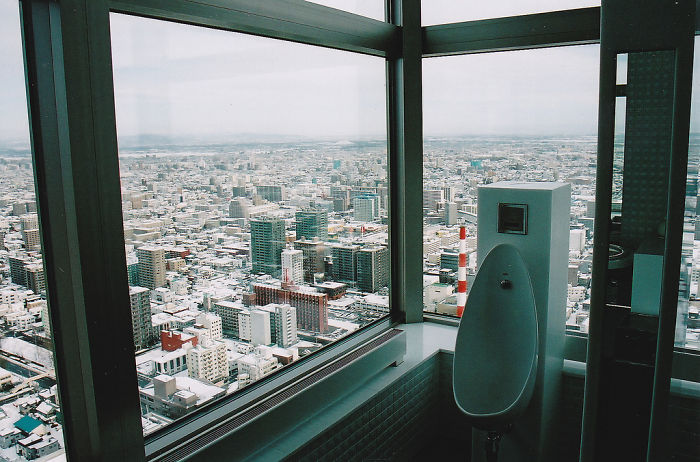 Toilet With A View In Sapporo Jr Tower, Japan