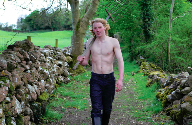 How about shirtless Irish farmers walking around with rakes over their shoulders?
