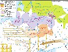 Slavic (Orange, light orange possible), Baltic (Purple) and Uralic (Green) Peoples 3rd to 4th Century [3.935x3.033]