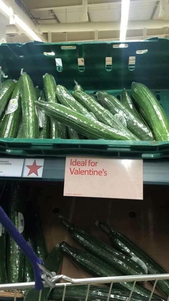 funny fail image valentine's day cucumber sign innuendo