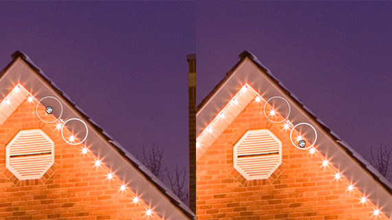 How to fix holiday lights in lightroom