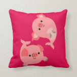 Cute Pair of Cartoon Merpigs Pillow