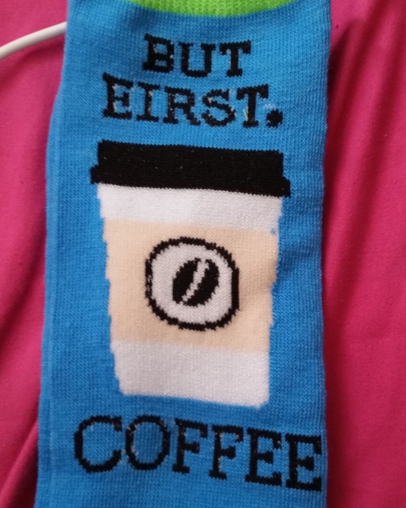 funny fail image coffee socks spelling FAIL