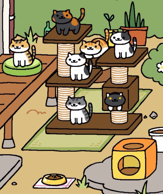 Fact: Neko Atsume (free, iOS and Android is *the* most epic cat app ever invented.