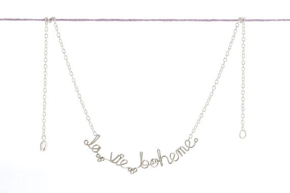 This La Vie Boheme necklace that any RENT fan would adore.