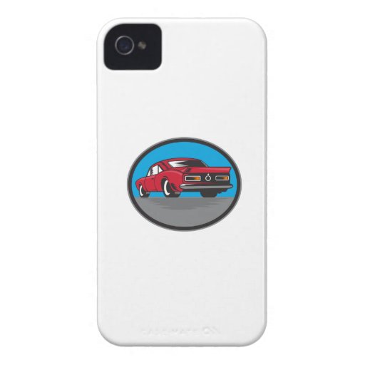 American Vintage Muscle Car Rear Woodcut Case-Mate iPhone 4 Case