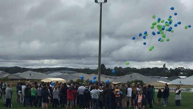 Loved ones gathered to remember Lochie. Picture: Facebook