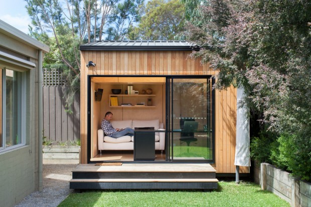contemporary-garage-and-shed backyard office