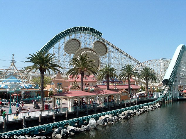 California Screamin’ features a loop-the-loop that winds 360 degrees and a top speed of 55mph (file photo)