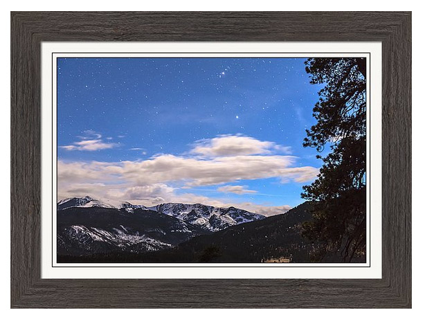 Rocky Mountain Evening View Framed Print