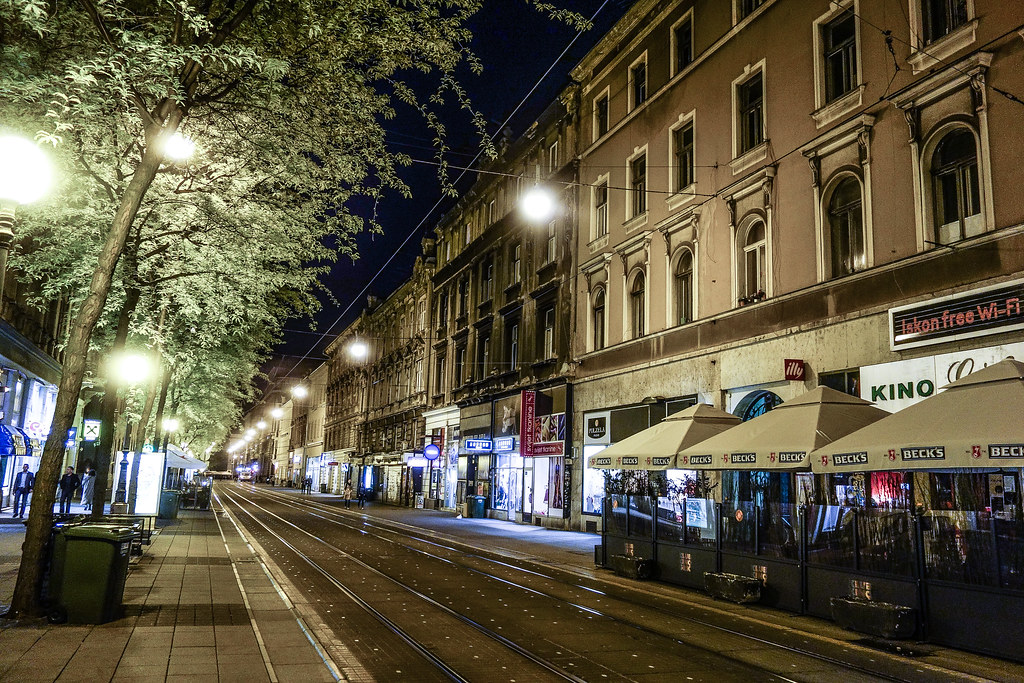 Zagreb night streets