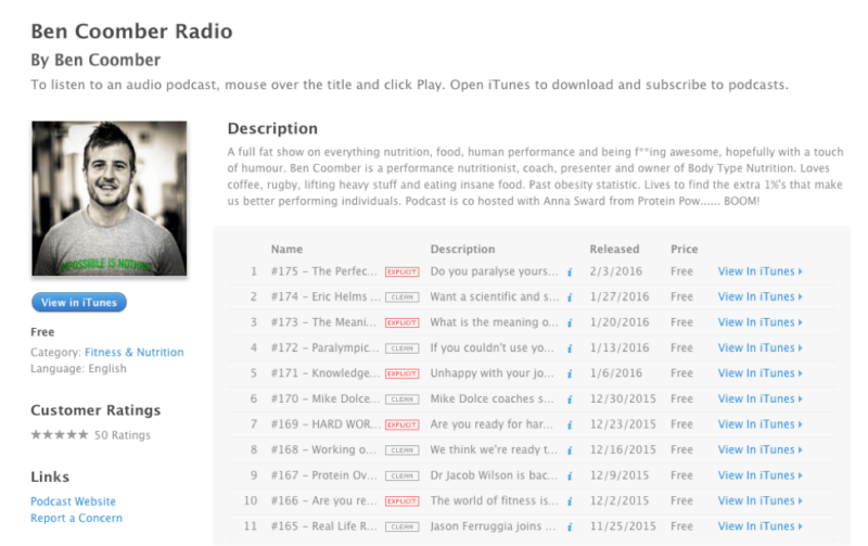 iTunes Audio Interviews