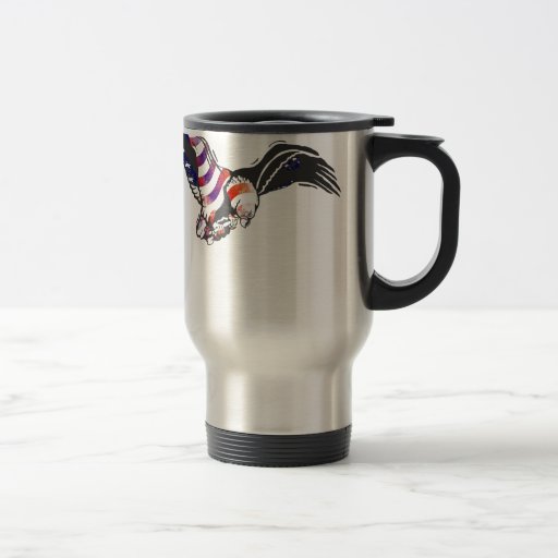 American Eagle USA National Flag Independence Memo Travel Mug