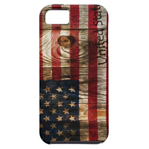 American Flag in wooden bord iPhone 5 Covers