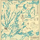 Illustrated historical map of old canoe routes, lost mines, and Indian lore from northern Lake Athapapuskow. [5600x6800]