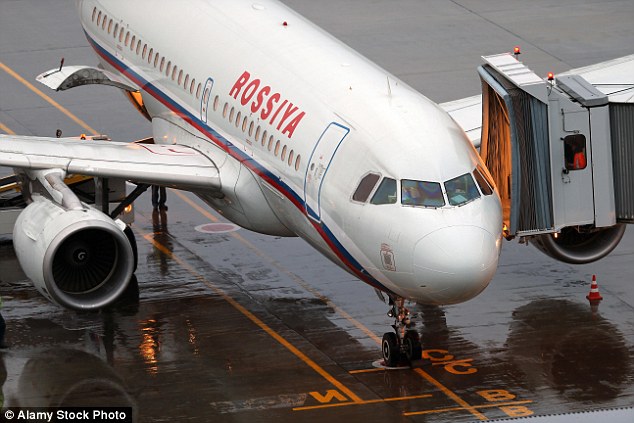 The 11-year-old girl managed to board a Rossiya Airlines flight from Moscow to St Petersburg (file photo)