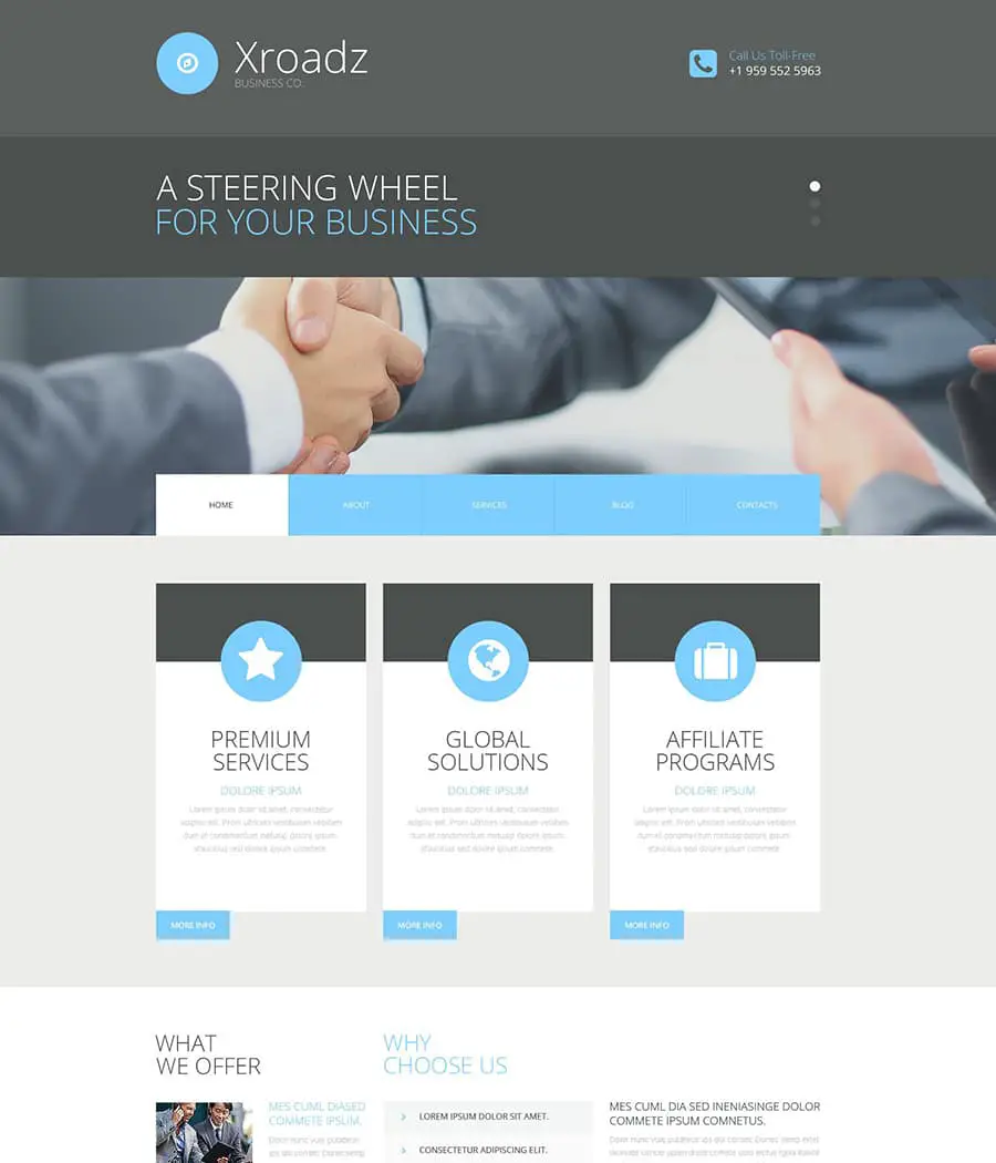 17. WordPress theme for a business company