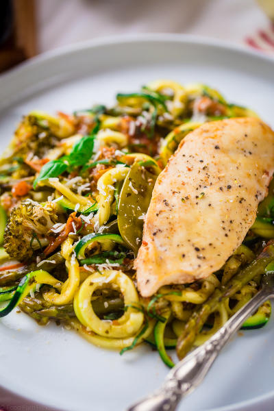 Slow Cooker Italian Chicken with Zucchini Noodles Picture