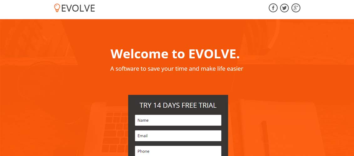 Evolve - Instapage Landing Page
