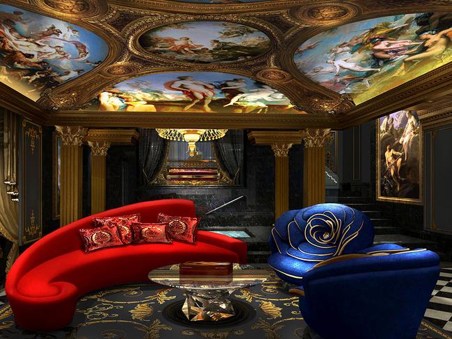 ‘Diamond series’ chrome furniture adorns the living rooms. Picture: Louis XIII Holdings Limited