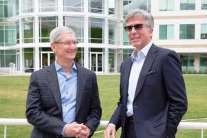 Apple CEO Tim Cook and SAP CEO Bill McDermott announced on Thursday a new partnership to revolutionize enterprise mobility. The two companies are ready to move their businesses forward. Are you ready to move too? (Photo courtesy of Apple/Roy Zipstein)