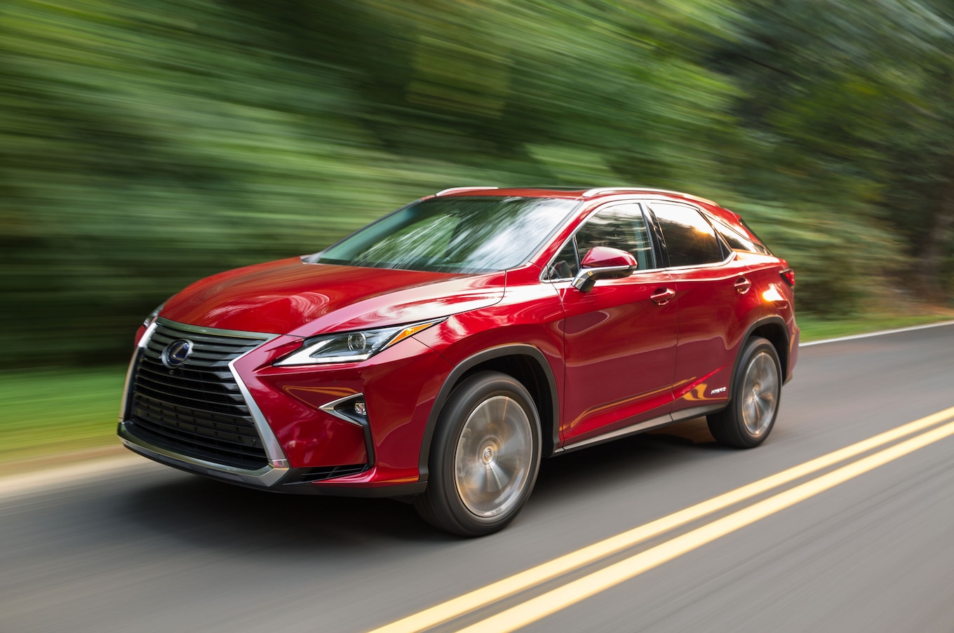 2016 Lexus RX 450h in motion on road