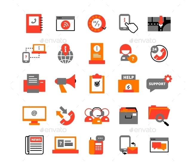 Support-Center-Icons-Set