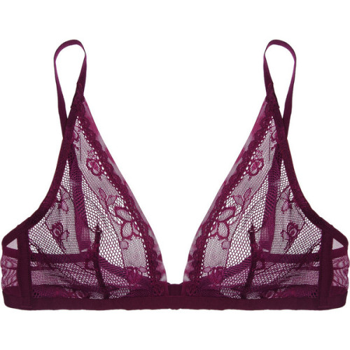 bunnyliam: Calvin Klein Underwear Lace and mesh triangle bra ...