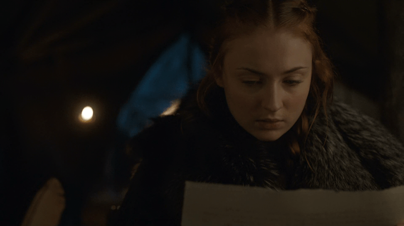 sansa stark,Game of Thrones,spoilers,letter