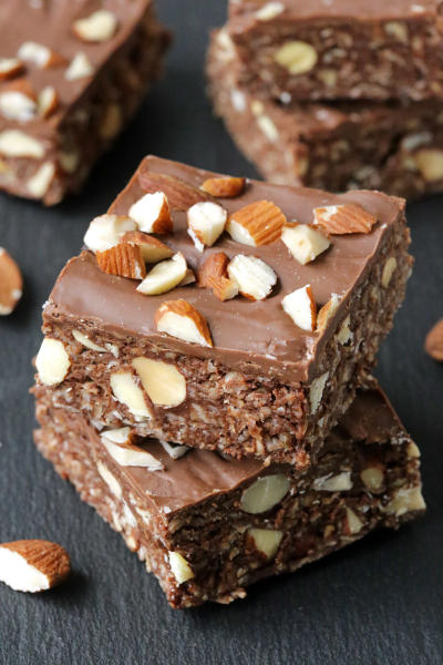 Gluten Free Chocolate Almond Oat Bars Picture