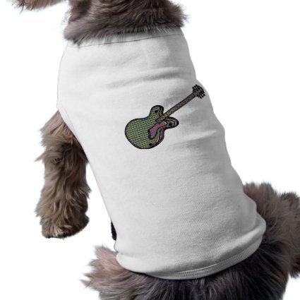 Guitar Semi Hollow Simple Psychadelic Graphic Pet Shirt