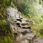 Escaleras de subida al Huayna Picchu