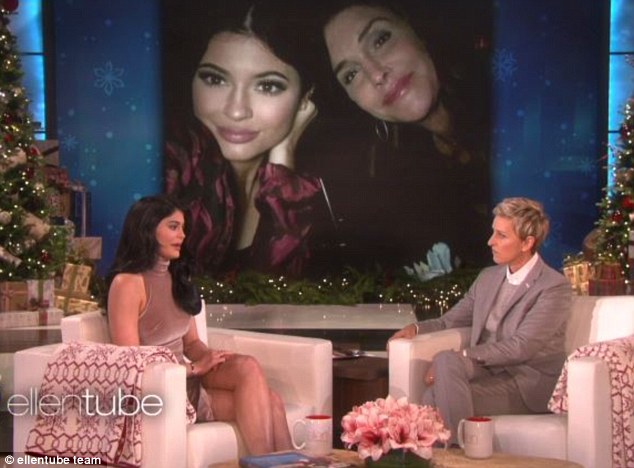 Open book: Speaking on The Ellen DeGeneres Show, Kylie Jenner, 18, confessed she enjoys life with Cailtyn more now stating, 'I like her better than Bruce'