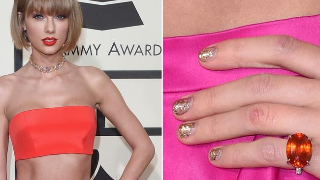 All that glitters: Taylor Swift at the 58th Grammy Awards in LA earlier this year (Pic: Jason Merritt/Getty Images)