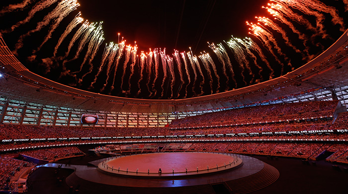 Церемония открытия первых Европейских игр в Баку