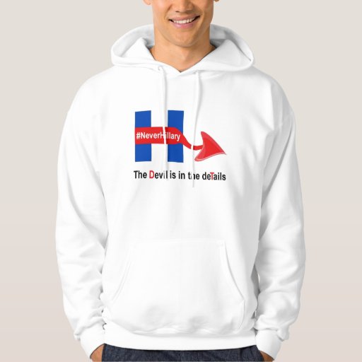 T-Shirt Never Hillary Devil Details