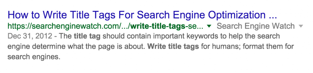 how to write title tags Google Search