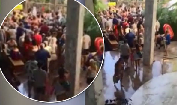 WATCH: British Holiday makers stampede towards sunbeds in Tenerife hotel