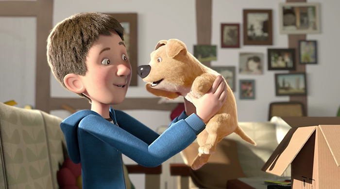 Смотрим короткометражный мультфильм о дружбе мальчика и собаки