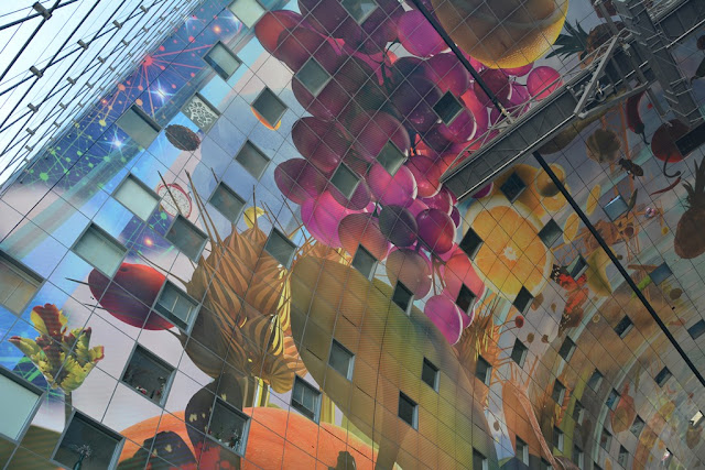 Markthal Rotterdam painted ceiling