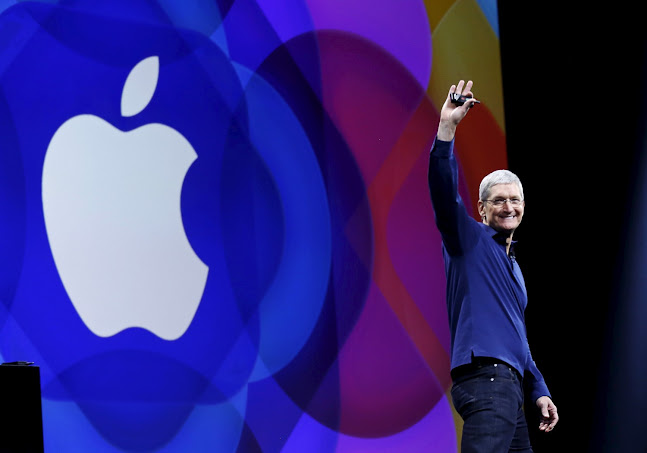Apple CEO Tim Cook at 2015 WWDC. REUTERS