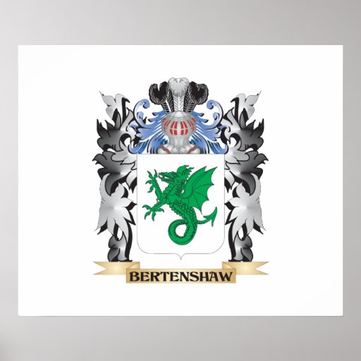 Bertenshaw Coat of Arms - Family Crest Poster