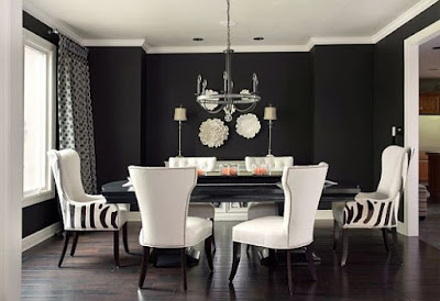 black walls white dining room dramatic rooms 